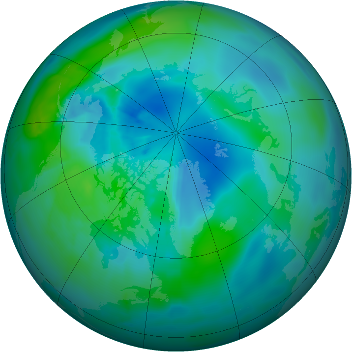 Arctic ozone map for 19 September 2011